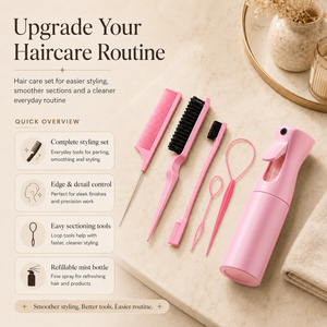 6-Piece Hair Styling Brush Set | Detangling & Salon Tools for All Hair Types 2