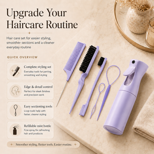 6-Piece Hair Styling Brush Set | Detangling & Salon Tools for All Hair Types 3