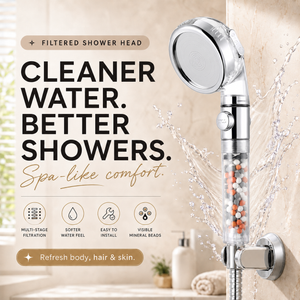 Shower Filter Head | High Pressure Filtered Shower head for Hard Water | Softer Skin & Hair 3