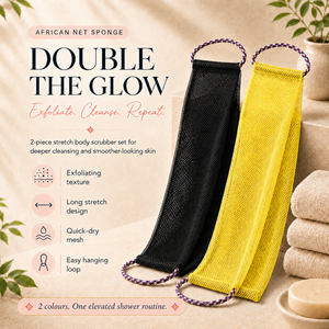 African Net Bath Sponge | Exfoliating Body Scrubber | Deep Clean Shower 11