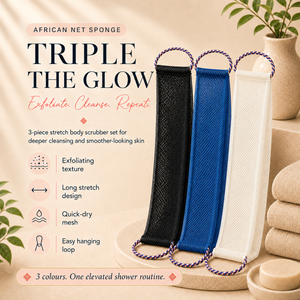 African Net Bath Sponge | Exfoliating Body Scrubber | Deep Clean Shower 15