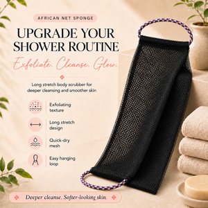 African Net Bath Sponge | Exfoliating Body Scrubber | Deep Clean Shower 7