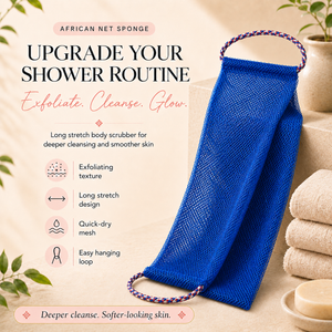 African Net Bath Sponge | Exfoliating Body Scrubber | Deep Clean Shower 2