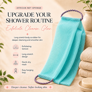 African Net Bath Sponge | Exfoliating Body Scrubber | Deep Clean Shower 3