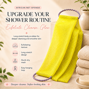 African Net Bath Sponge | Exfoliating Body Scrubber | Deep Clean Shower 5